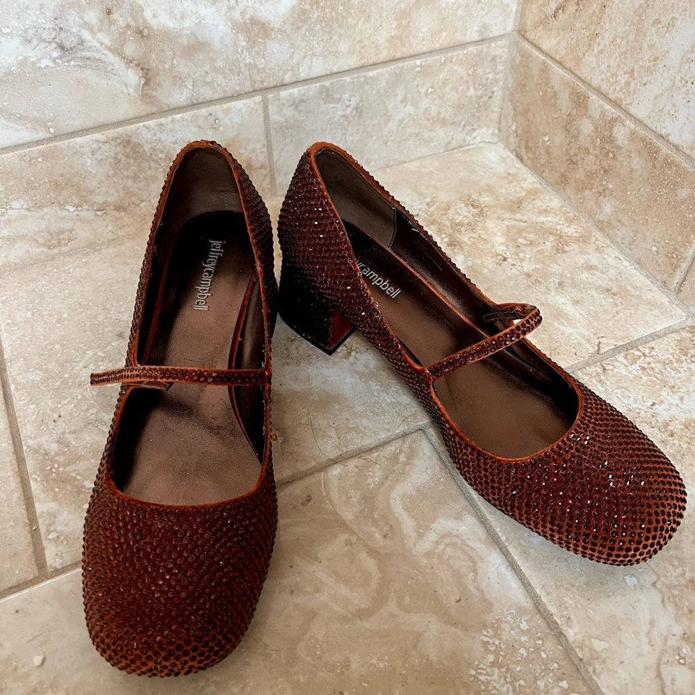 NTO Copper Brown Jeffrey Campbell Mary Jane Heels